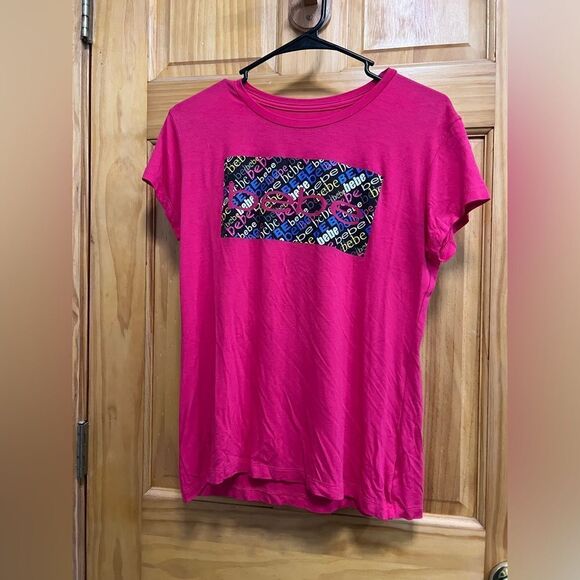 Bebe size XL women’s pink t shirt - Picture 1 of 6